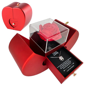 BlossomVault™ Eternal Rose Red Apple Jewelry Box by Iconiqu Amsterdam
