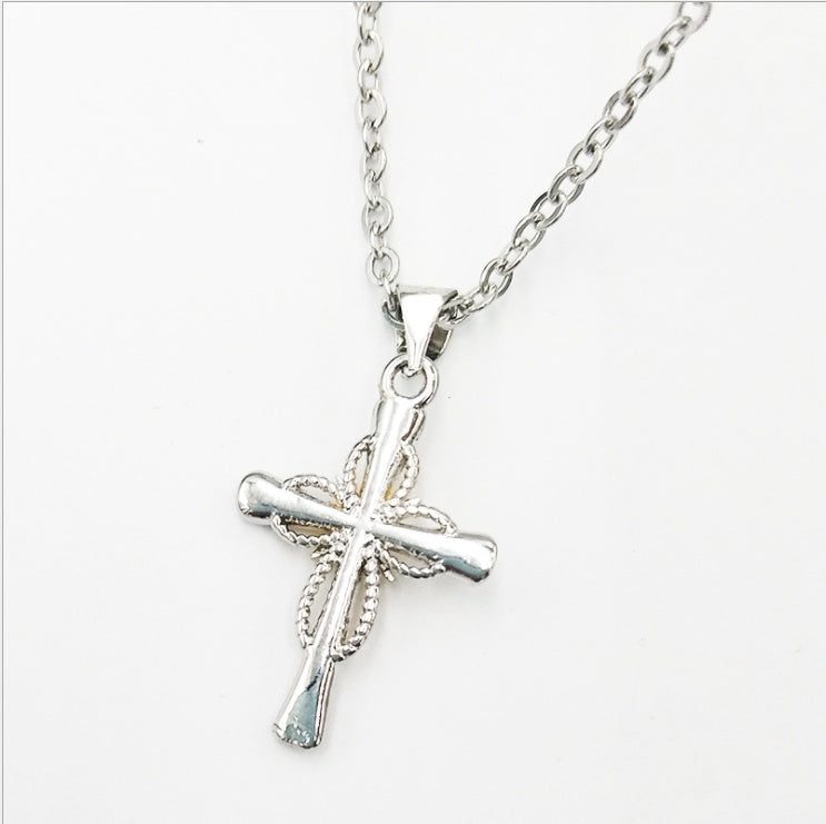 Octagonal Star Cross Alloy Pendant – Elegant Symbolic Necklace by Iconiqu Amsterdam
